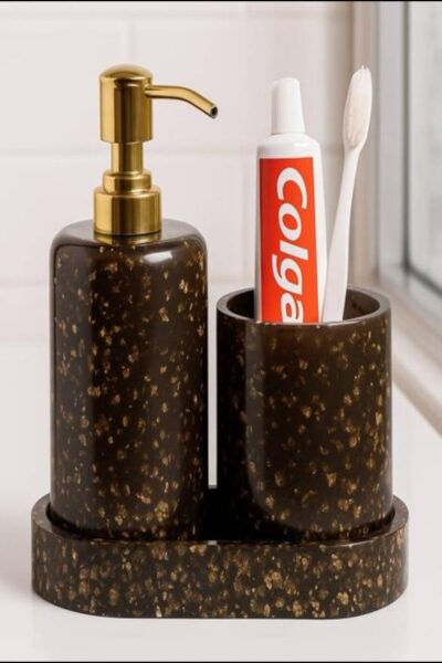 A premium bathroom accessories set