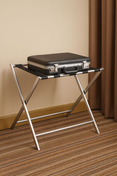 Luggage Rack in Satin Finish with Nylon Straps