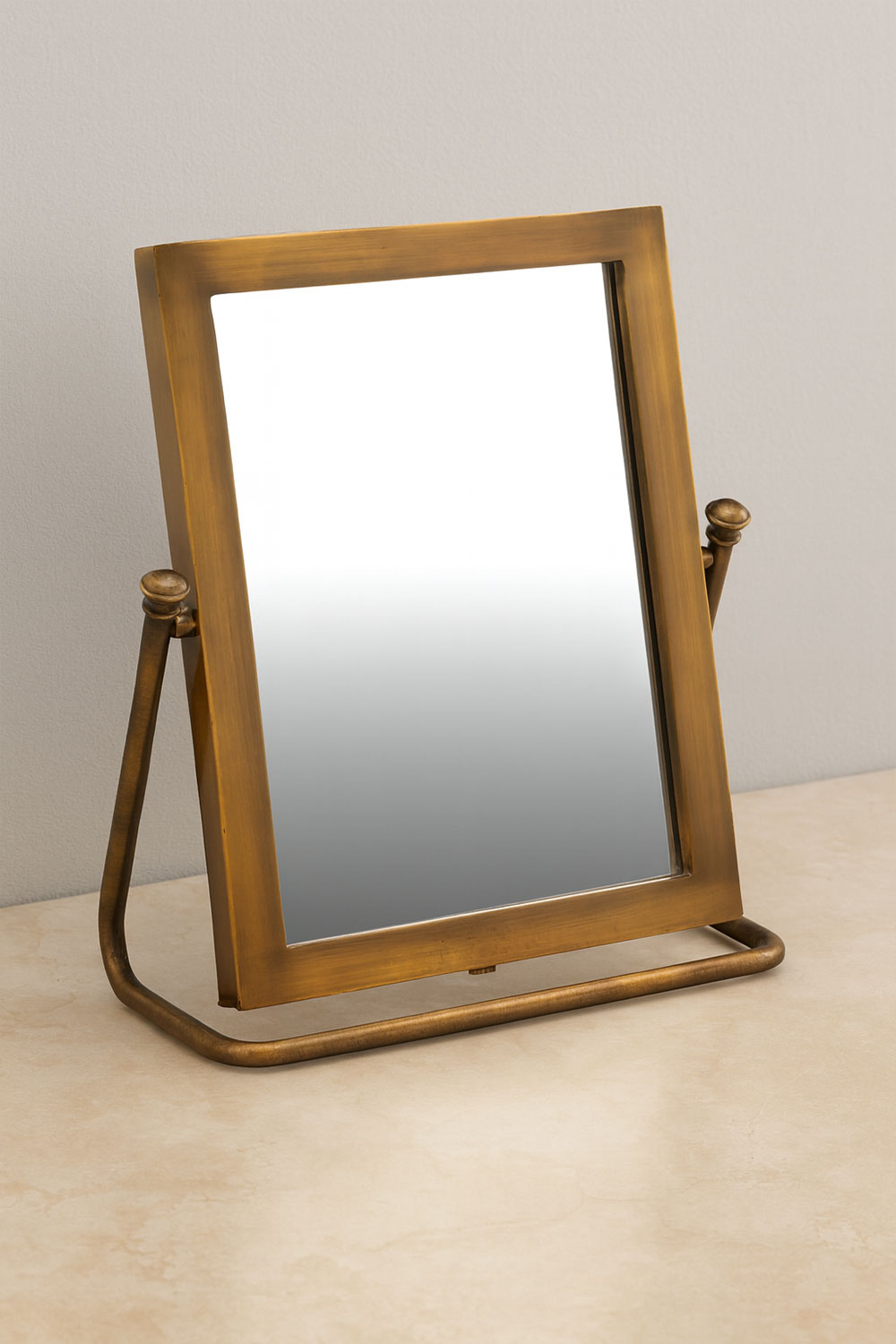 Elegant Marble Base Vanity Mirror