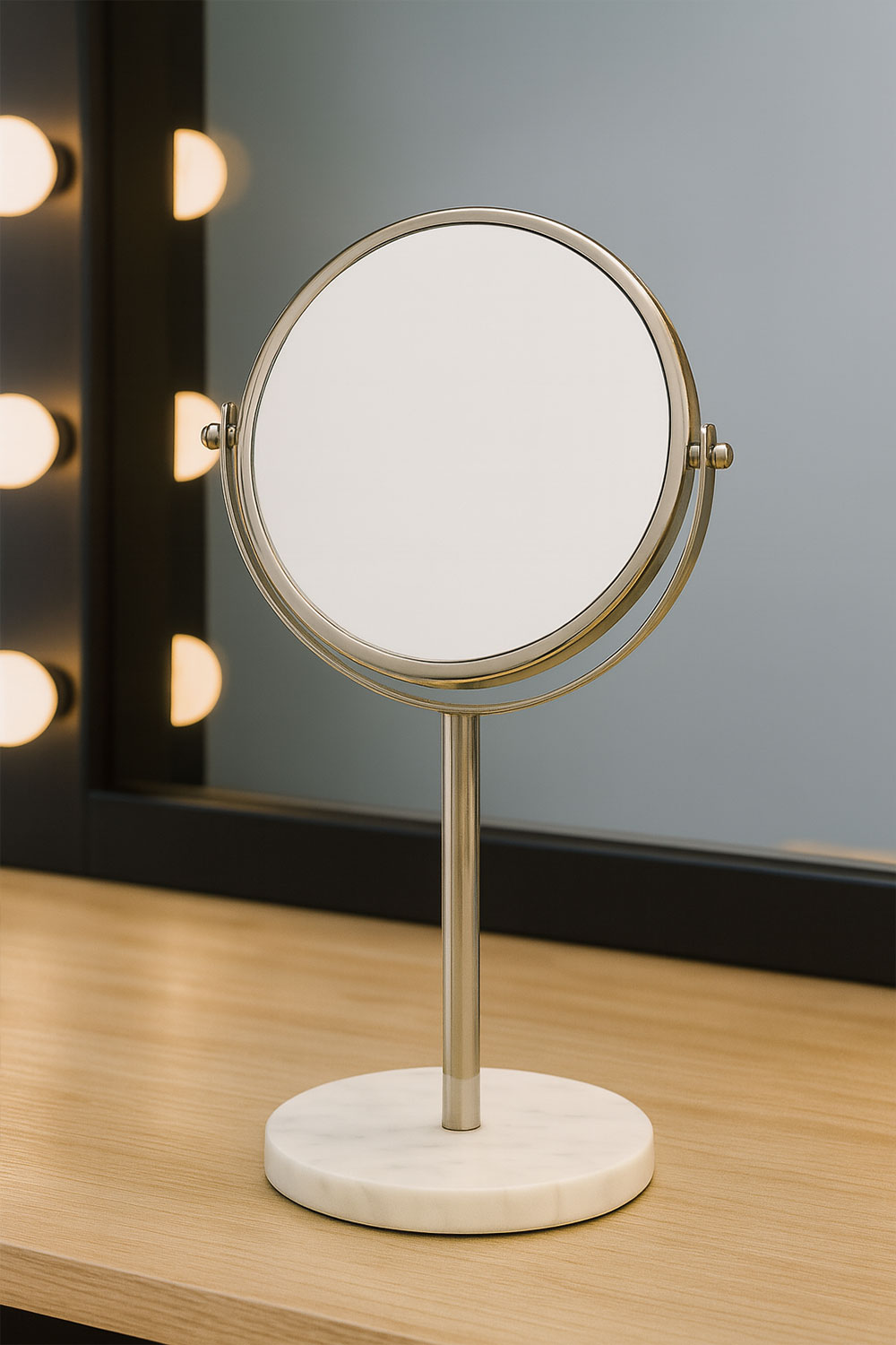 Modern Makeup Mirror with Metal Frame