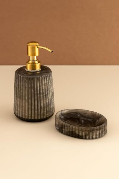 Modern Bathroom Accessories Set – Resin