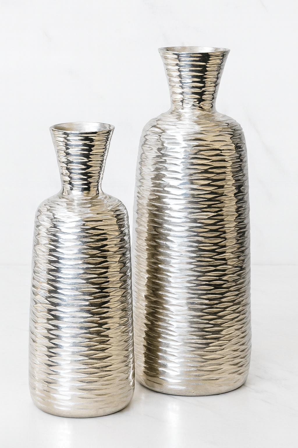 Hammered S/2 Vases Decor