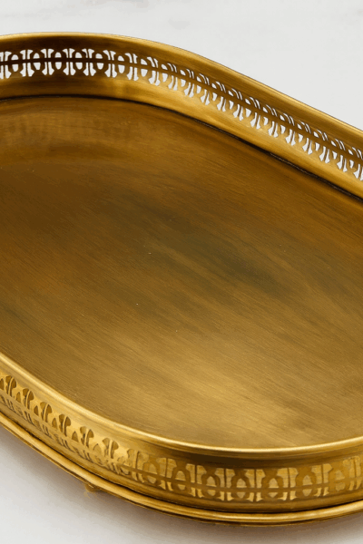 Oblong Perforated Tray Antique